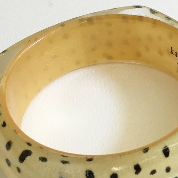 Kate Spade Pop Art Ikat Resin Lucite Dot Design Bangle Bracelet - Picture 7 of 9
